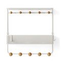 Бяла метална стенна закачалка с рафт Estique - Umbra