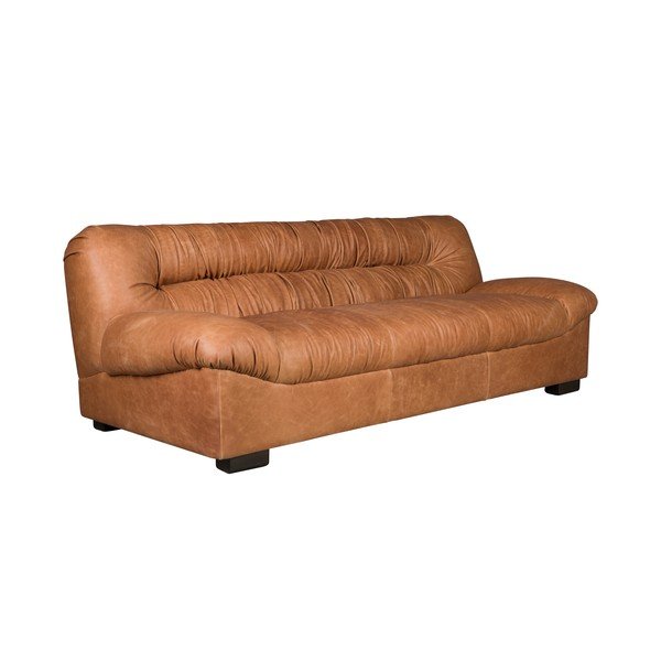 Кожен диван в цвят кафяв коняк 214 cm Douglas – Dutchbone-image-2