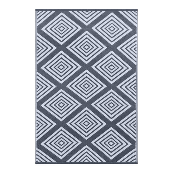 Сив и бял двустранен килим, подходящ за употреба на открито Legend, 150 x 240 cm - Green Decore