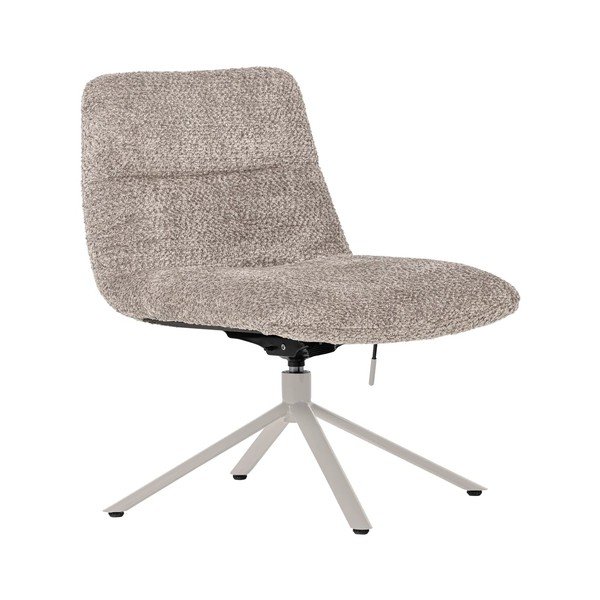 Светлосиво въртящо се кресло от прежда с примки от букле Soren – WOOOD