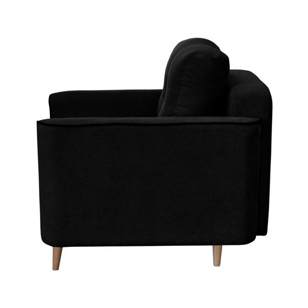 Černé křeslo se světlými nohami Mazzini Sofas Butterfly-image-2