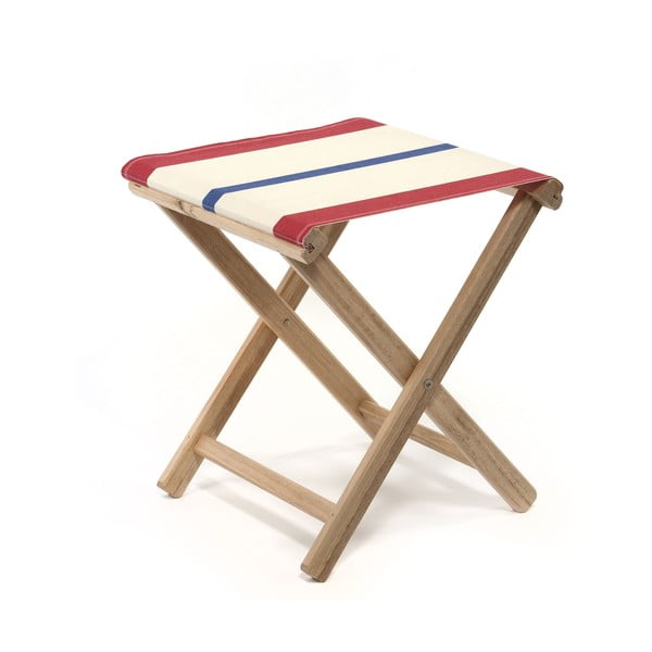 Skládací stolička Beach, modro-červené proužky
