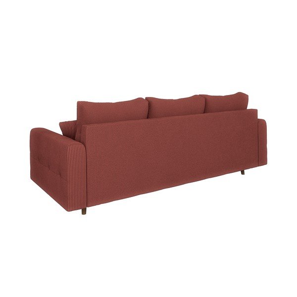 Диван от рипсено кадифе в тухлен цвят 210 cm Ariella – Ropez-image-2