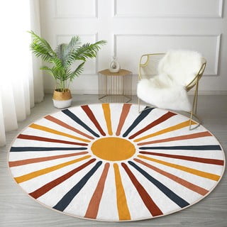 Кръгъл килим подходящ за пране и за прахосмукачки роботи ø 120 cm Comfort – Mila Home
