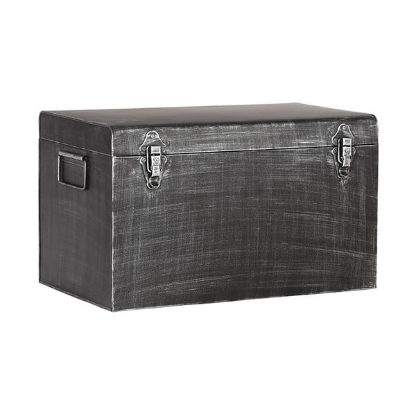 Черна метална кутия за съхранение , дължина 50 cm - LABEL51