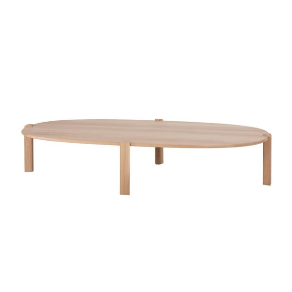 Масичка за кафе от масивен дъб в естествен цвят 100x180 cm Kulin – Gazzda