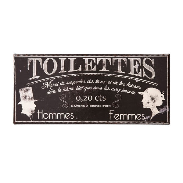 Метална табела 36x16 cm Toilettes – Antic Line