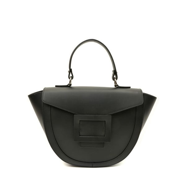 Черна кожена чанта Luna - Luisa Vannini