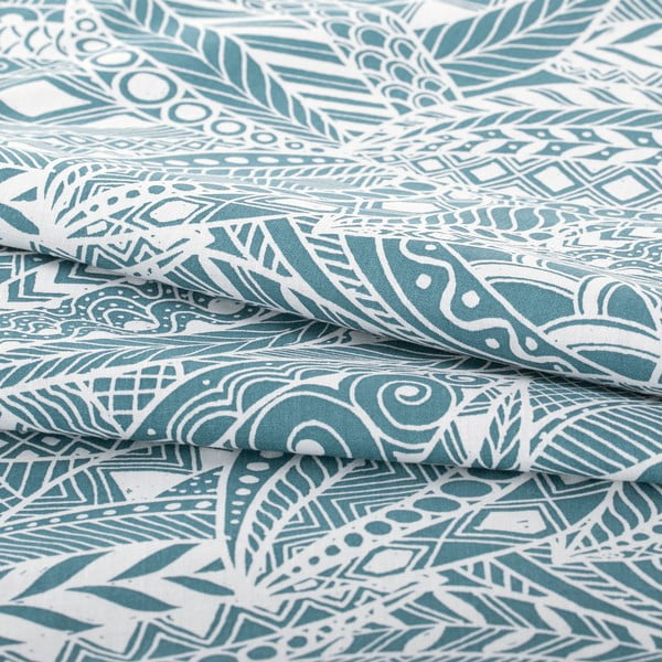 Зелено-синьо  двойно  памучно спално бельо 200x200 cm Averi Mexica – Restilo-image-1