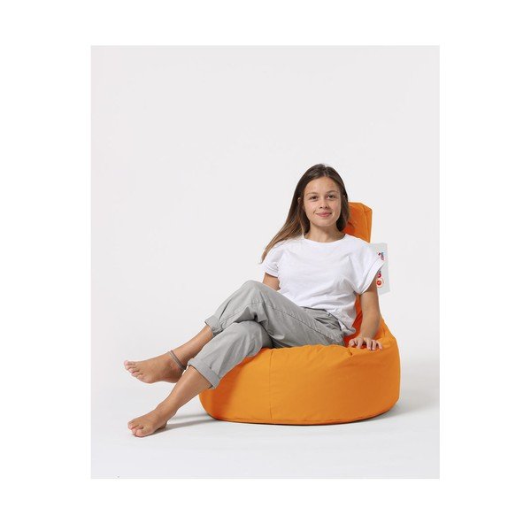 Оранжев пуф Lina - Floriane Garden-image-2