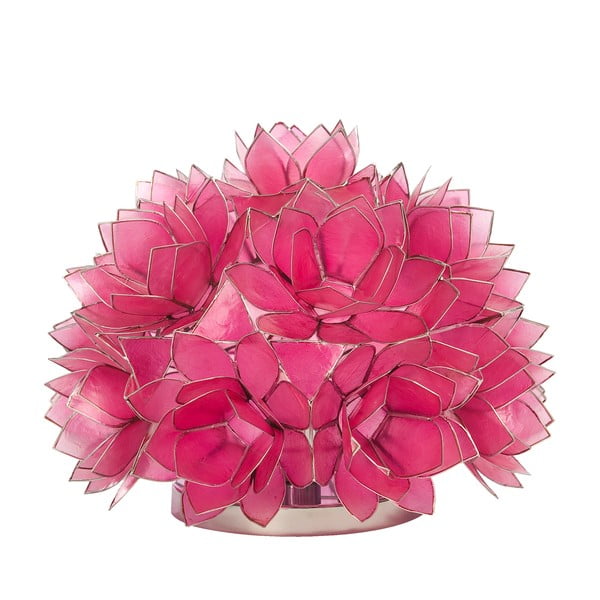 Perleťová stolní lampa Dome, růžová
