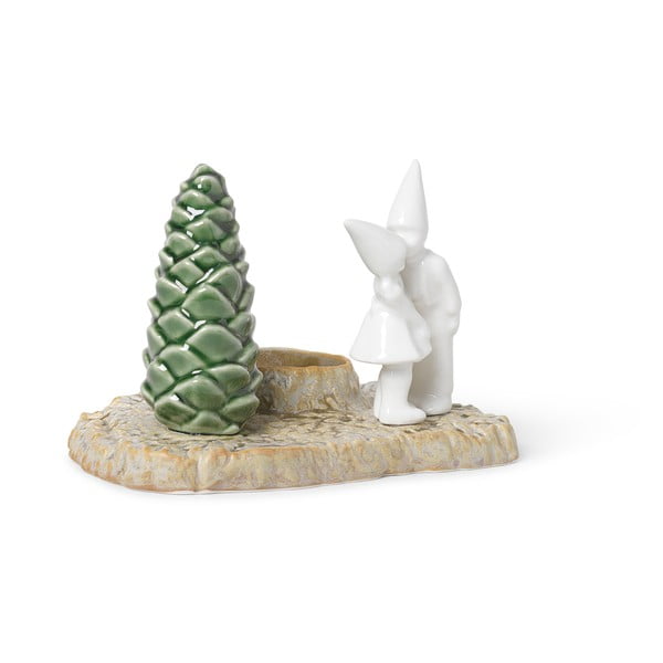 Коледен свещник от керамика Коледна целувка, дължина 17 см Christmas Tales - Kähler Design-image-2