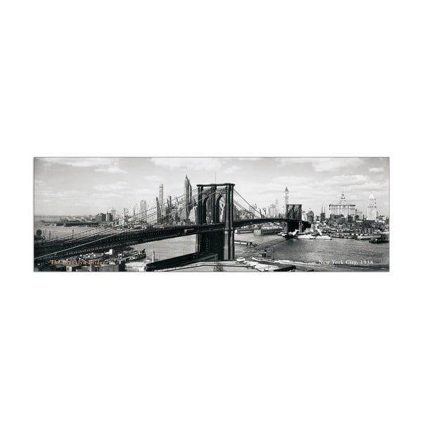 Obraz Anonymous - The Brooklyn Bridge NYC, 1938, 100x33 cm