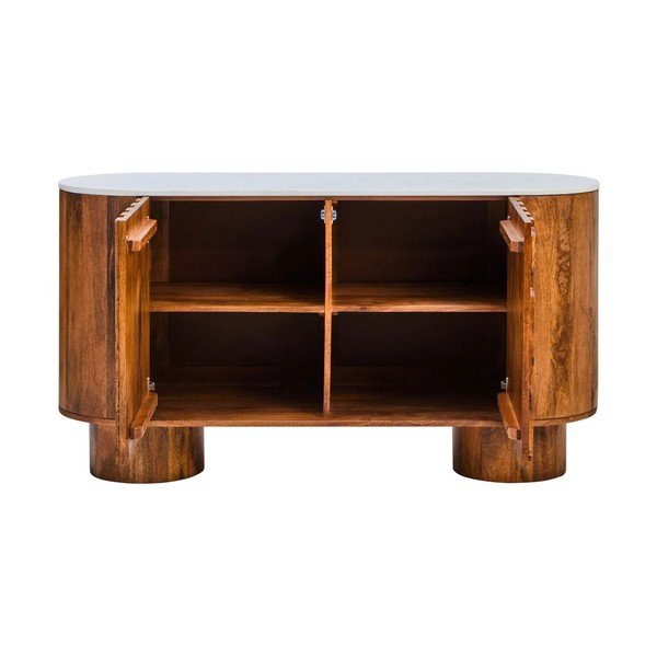 Скрин от масивно манго в естествен цвят 140x75x45 cm Torcino – Premier Housewares-image-3