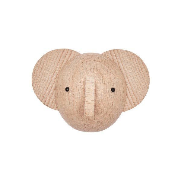 Стенна кука от масивен бук в естествен цвят Elephant – OYOY Mini