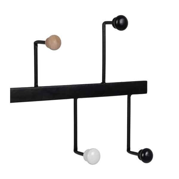 Черна метална стенна закачалка – Ixia-image-2