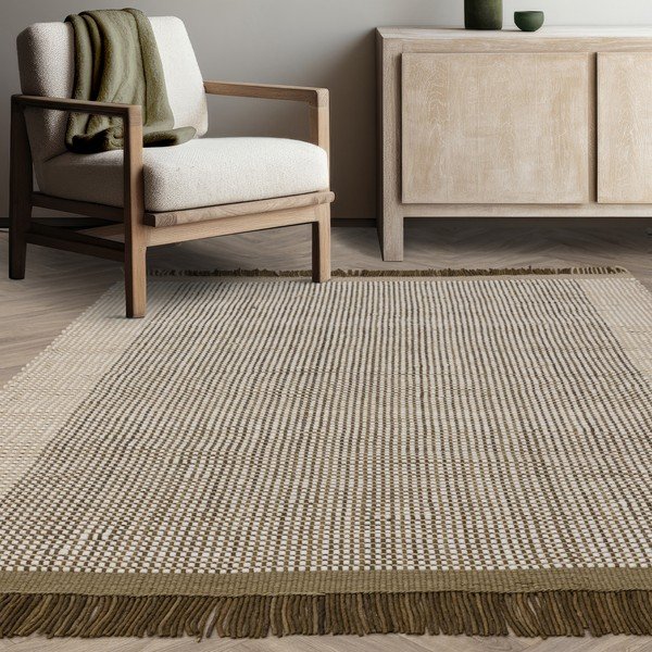 Светлокафяв ръчно изработен вълнен килим 200x290 cm Avalon – Asiatic Carpets-image-1