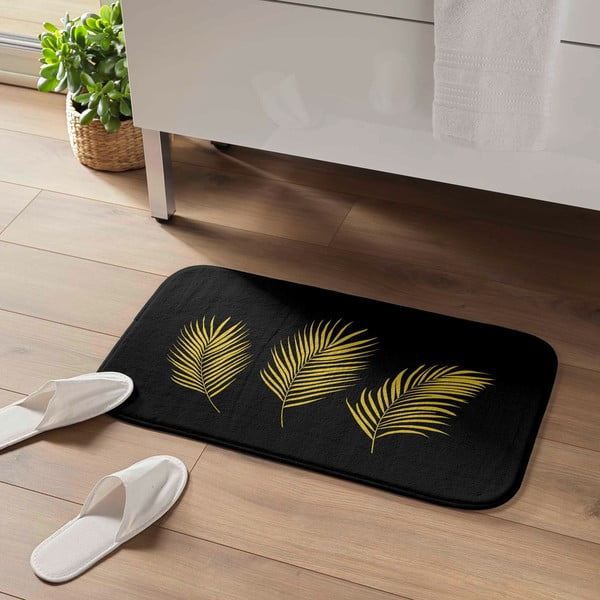Черно-златист килим за баня 45x75 cm Orbella – douceur d'intérieur-image-1