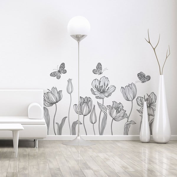 Комплект стикери за стена Bright Tulips - Ambiance