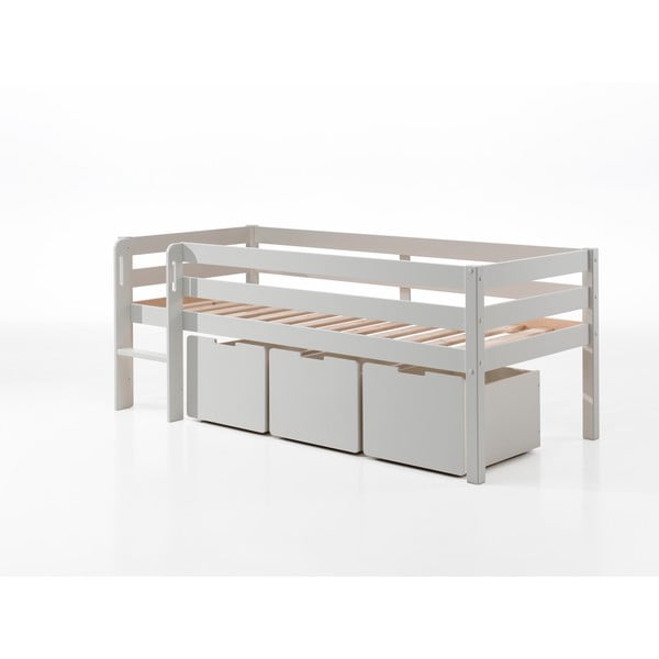 Бели чекмеджета за под детско легло 3 бр Pino - Vipack-image-1