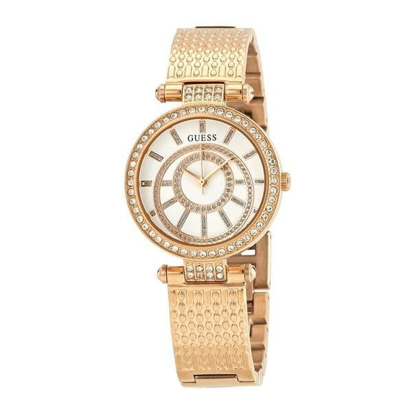Дамски часовник в розово злато с каишка от неръждаема стомана W1008L3 - Guess
