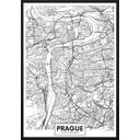 Плакат , 100 x 70 cm Map Prague - DecoKing