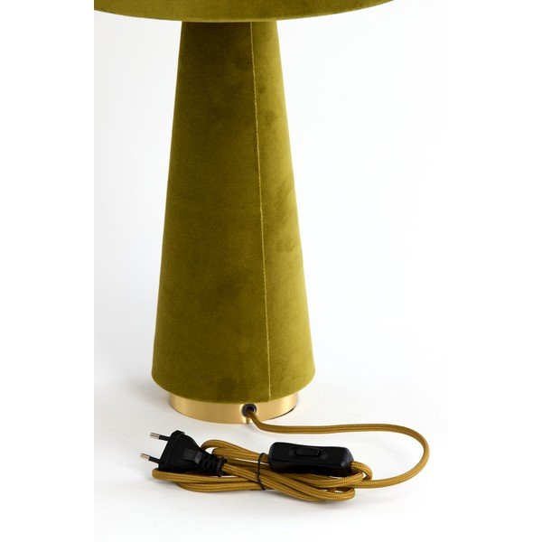Зелена настолна лампа с текстилен абажур (височина 61 cm) Devia – Light & Living-image-1