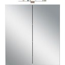 Антрацитен стенен шкаф за баня с огледало 60x71 cm Arcena – Germania