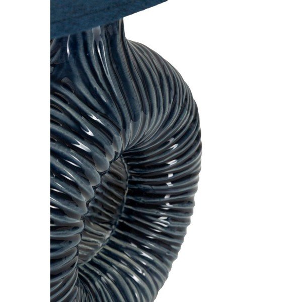 Синя керамична настолна лампа с текстилен абажур (височина 43 cm) Seta – Mauro Ferretti-image-3