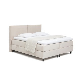 Бежово боксспринг легло с място за съхранение 180x200 cm Elva Bold – Bonami Selection