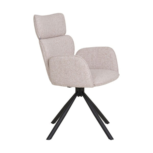 Бежови тапицирани трапезни столове в комплект с подлакътници 2 бр. Cordoba – House Nordic-image-3