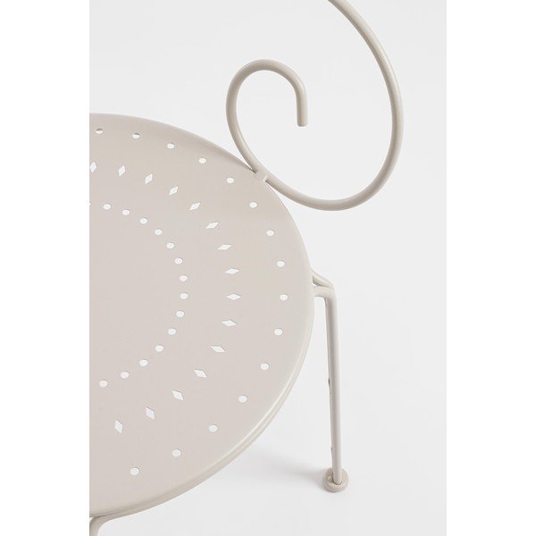 Бежов метален градински стол Etienne – Bizzotto-image-1