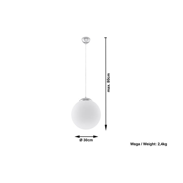 Бяло таванно осветително тяло 30 Bianco - Sollux-image-2