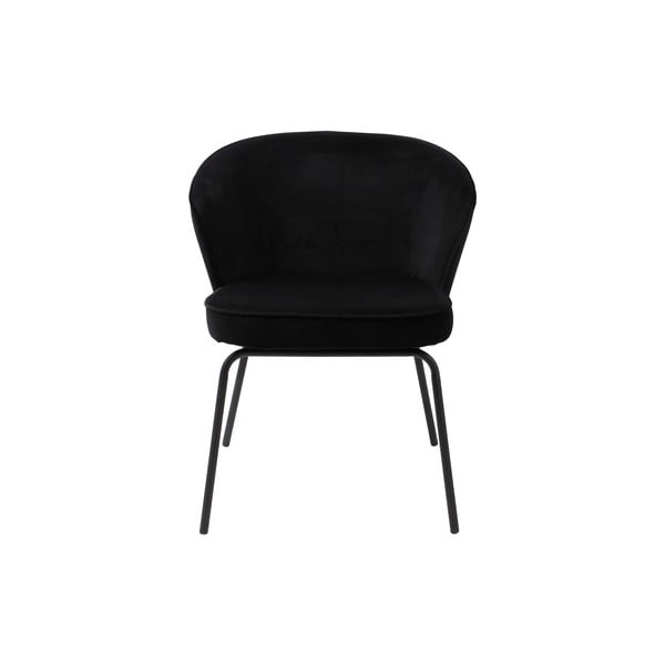 Черни кадифени трапезни столове в комплект от 2 броя Admit - BePureHome