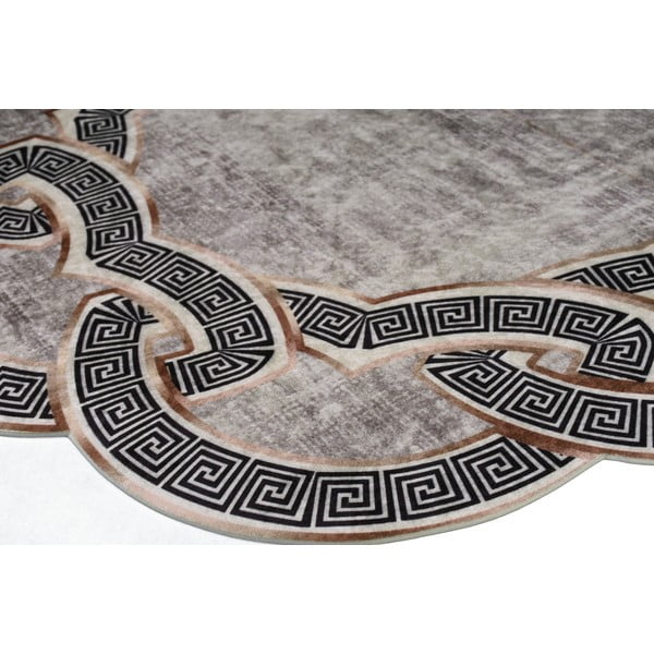 Сив/бежов кръгъл килим ø 80 cm - Vitaus-image-2