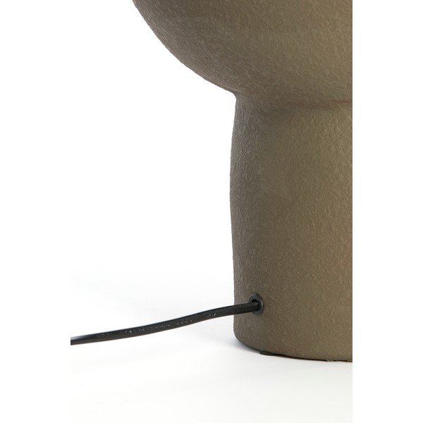 Тъмнокафява настолна лампа с керамичен абажур (височина 46 cm) Monk – Light & Living-image-4