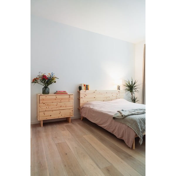 Двойно легло от борова дървесина с решетка 160x200 cm Retreat - Karup Design-image-4