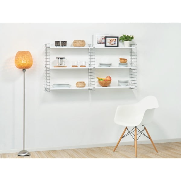Рафт на 3 нива с бели рафтове, ширина 70 cm Libro - Metaltex-image-3