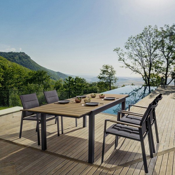 Алуминиева градинска маса за хранене 90x140 cm Elias   – Bizzotto-image-1