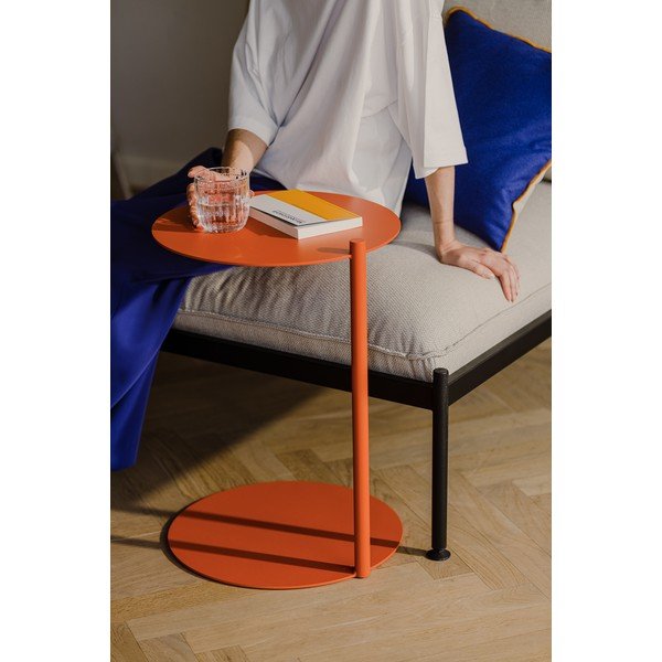 Стоманена кръгла странична масичка 41x40 cm Ande – noo.ma-image-3