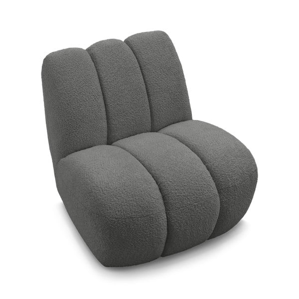 Тъмносиво кресло от прежда с примки от букле Janissaire – Bobochic Paris-image-4