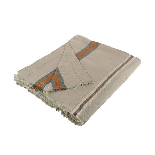 Сиво-зелена покривка за легло от смес от памук и лен , 180 x 240 cm Aren - Buldan's