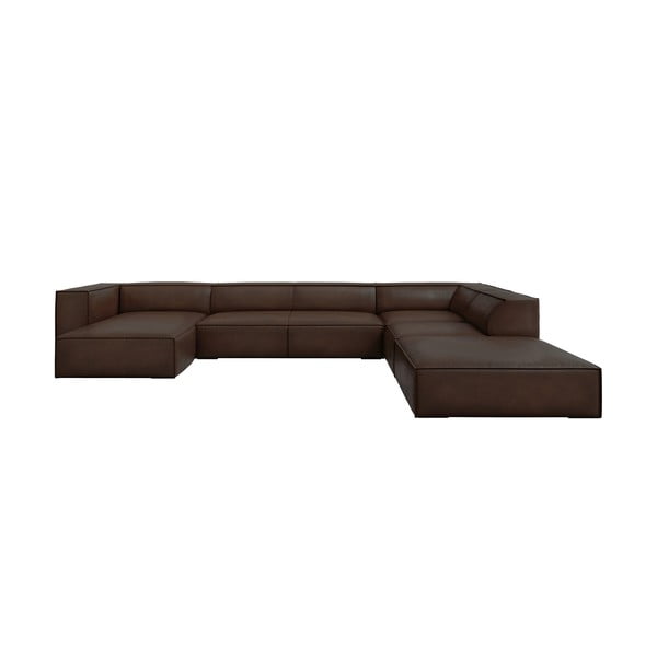 Ъглов диван от тъмнокафява кожа (десен ъгъл) Madame - Windsor & Co Sofas