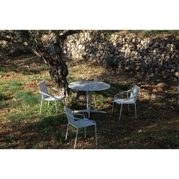 Алуминиева кръгла градинска маса за хранене ø 110 cm Fleole – Ezeis-image-2