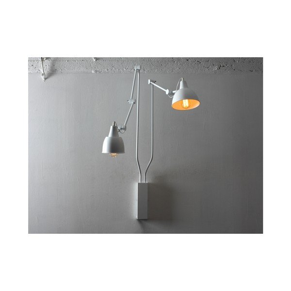 Bílá nástěnná lampa pro 2 žárovky Custom Form Coben-image-4