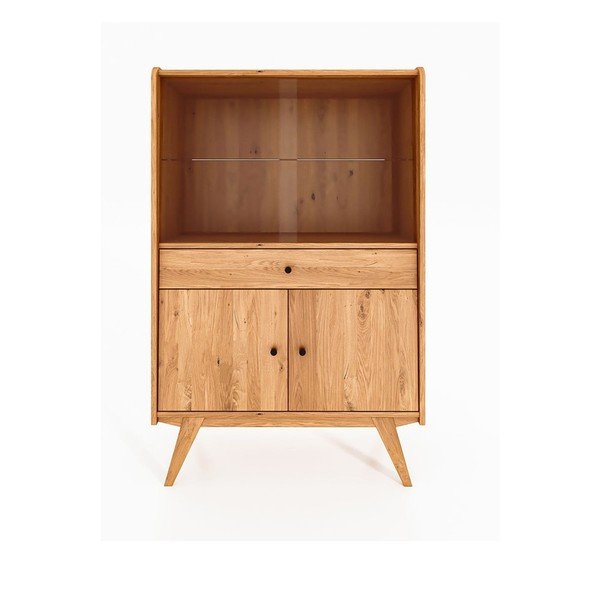 Витрина от дъбова дървесина 100x154 cm Retro - The Beds-image-2