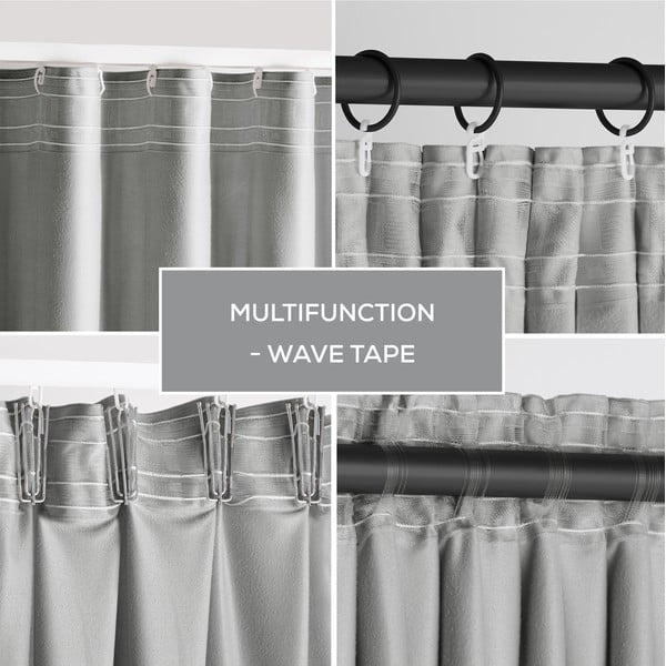 Светлосиво затъмняващо перде 140x270 cm Pleat – Restilo-image-3