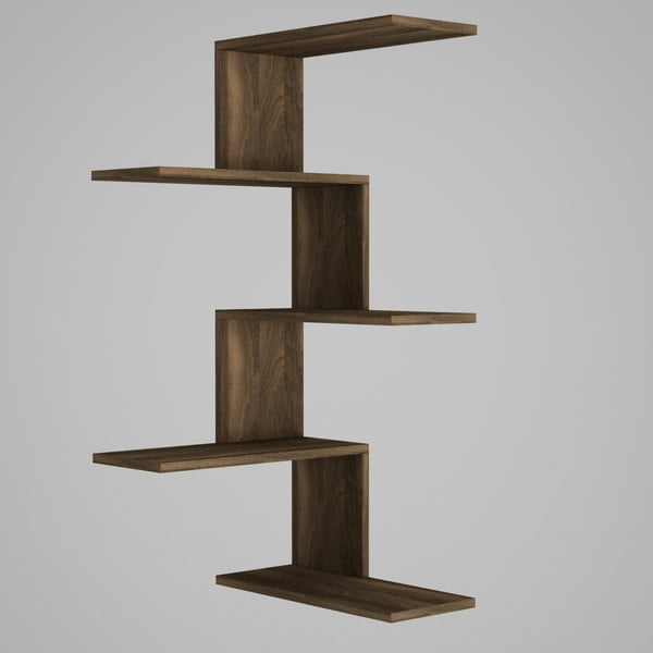 Кафяв ъглов стенен рафт Caniko - Woody Fashion-image-3