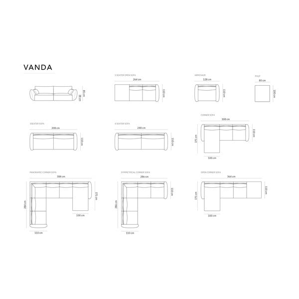 Бежова табуретка  Vanda - Mazzini Sofas-image-4