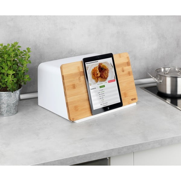 Бяла кутия за хляб с бамбуков капак Kubo - Wenko-image-2